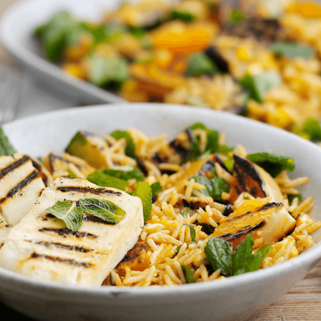 Halloumi & Vegetable Salad