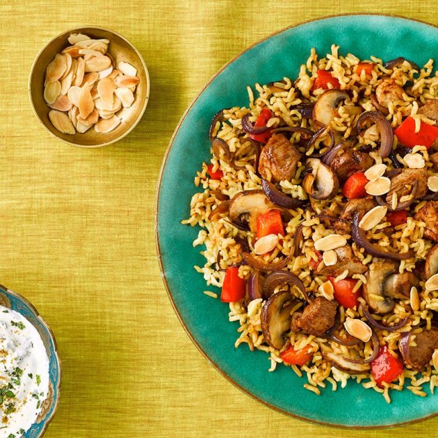 Spicy Lamb and Vegetables Pilaf