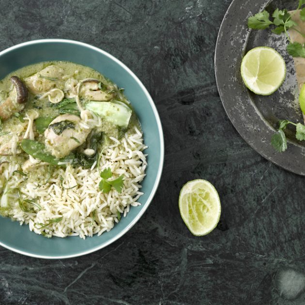 Thai Chicken Curry with Delicate, Fragrant Jasmine Rice